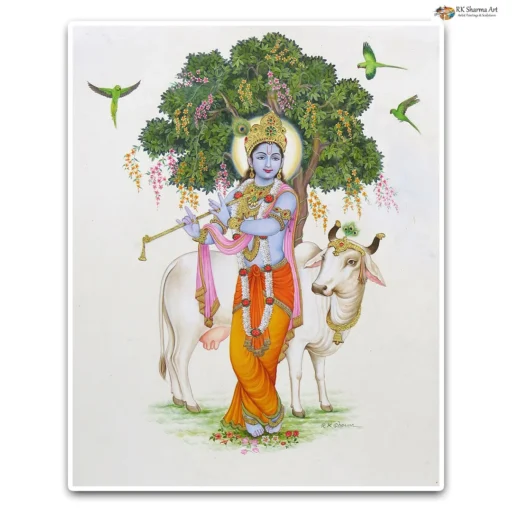 Enchanting Kanhiya Lord Krishna Miniature Painting